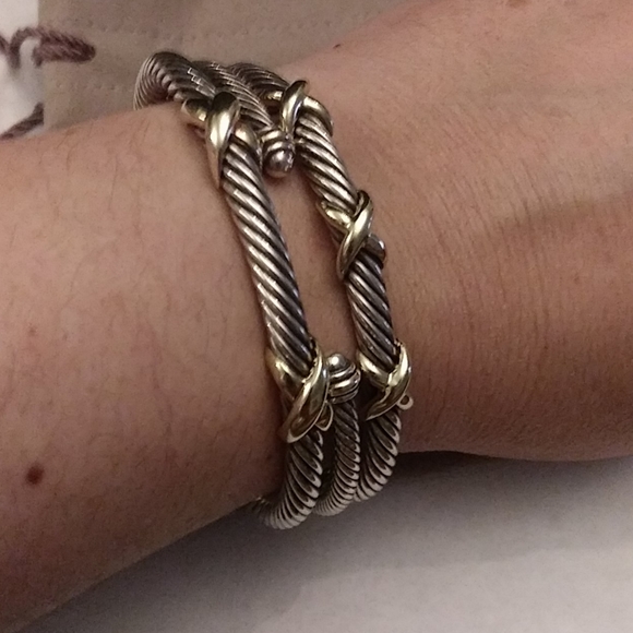 David Yurman Triple X Cable Cuff Bracelet - Picture 6 of 8